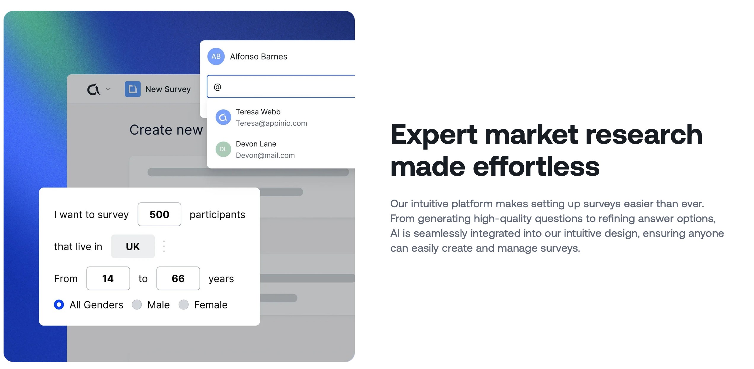 Appinio survey platform: expert market research made effortless